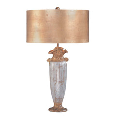 Lampe à poser Bienville argentée et dorée
