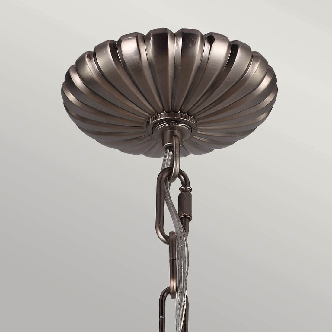 Lustre Adams 4 lumières nickel, verre
