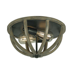 Plafonnier Allier 2 lumières bois, chêne