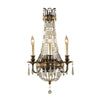Applique murale Bellini 3 lumières bronze, cristal