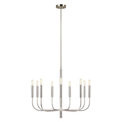 Lustre Brianna 9 lumières nickel poli