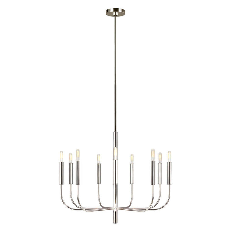 Lustre Brianna 9 lumières nickel poli