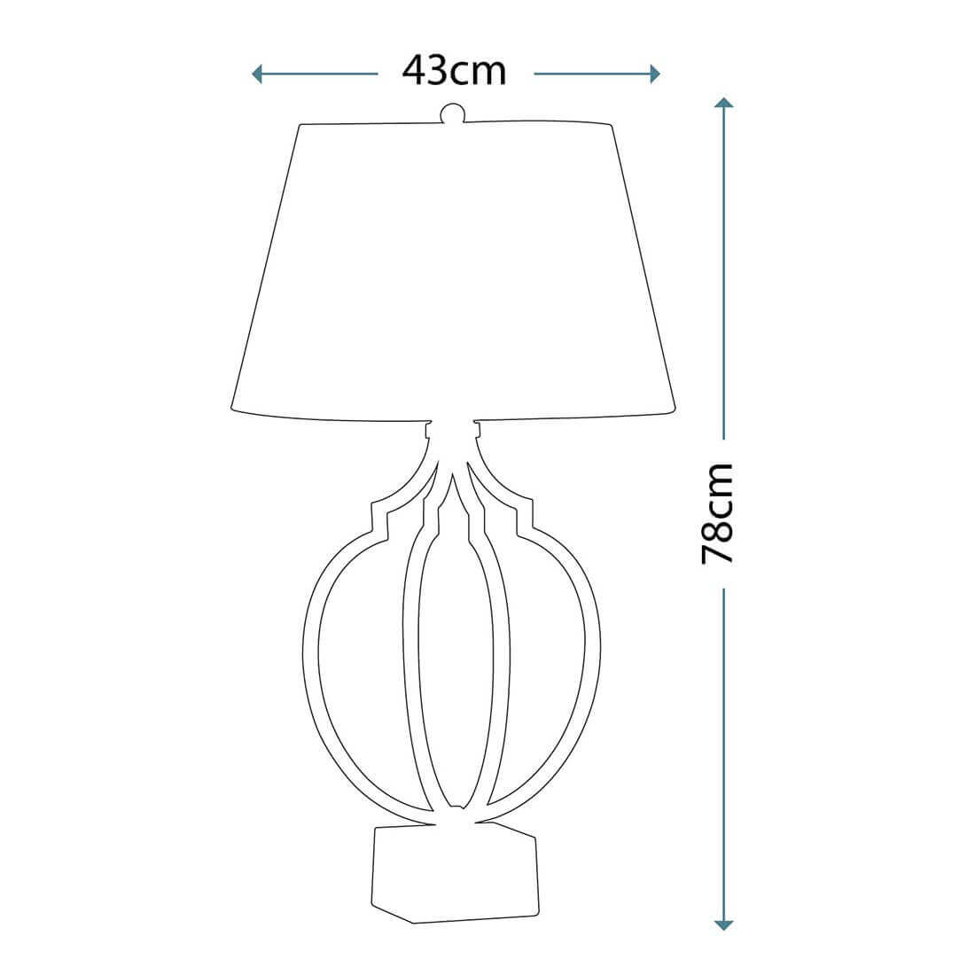 Lampe à poser Grandeur argentée et noire