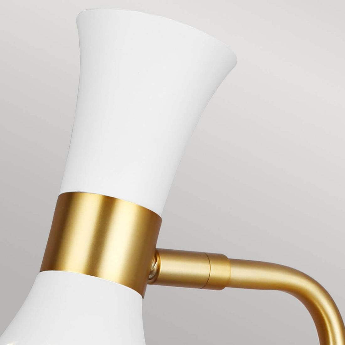 Lampe à poser Joan blanche mat et laiton