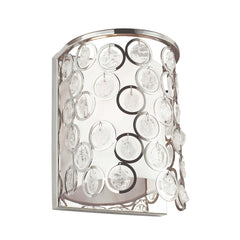 Applique murale Lexi nickel poli, verre