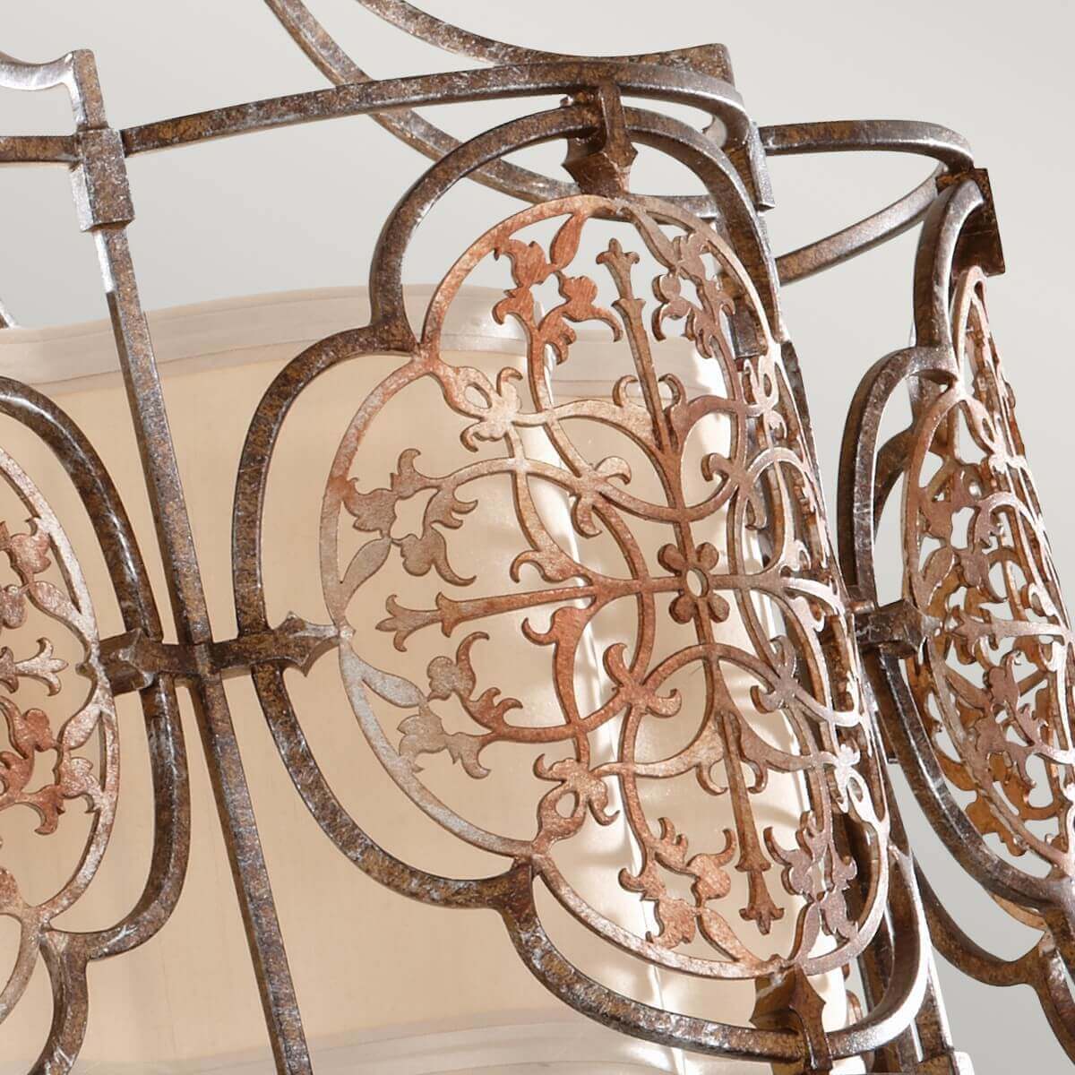 Plafonnier Marcella 3 lumières bronze, verre