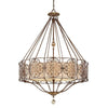 Lustre Marcella 4 lumières bronze, verre
