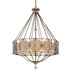 Lustre Marcella 4 lumières bronze, verre