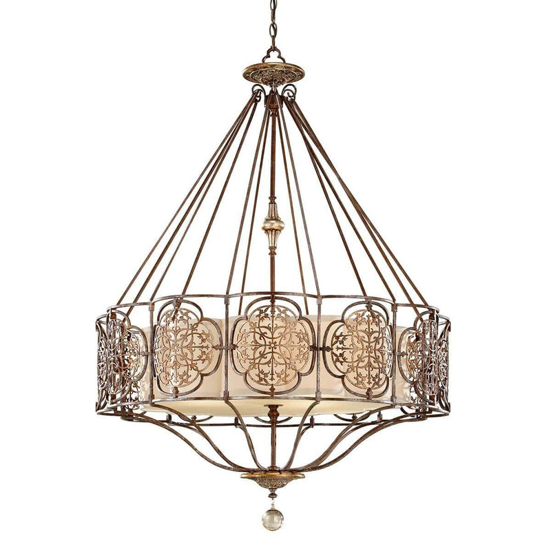Lustre Marcella 4 lumières bronze, verre