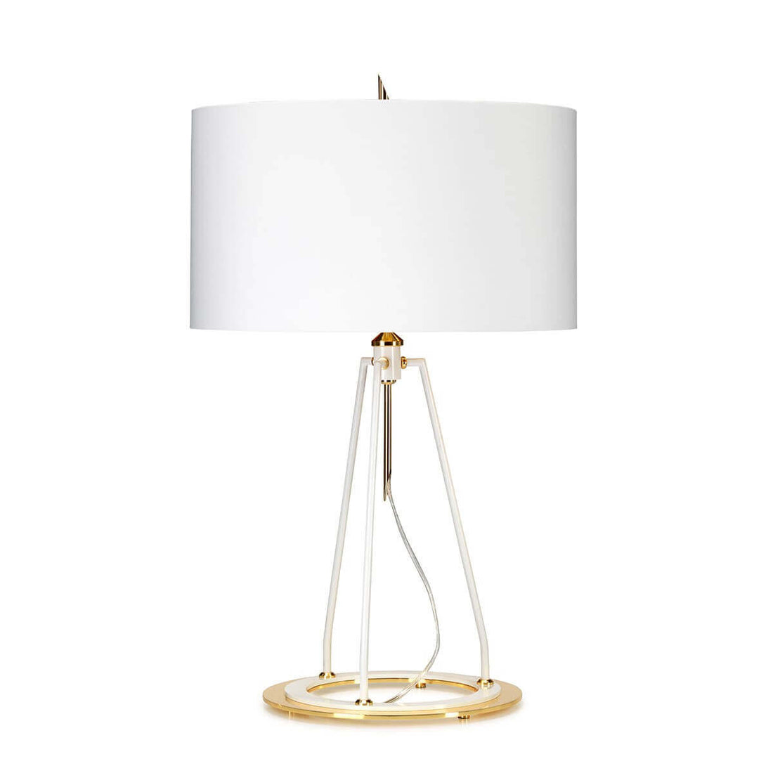 Lampe à poser Ferrara blanche et dorée
