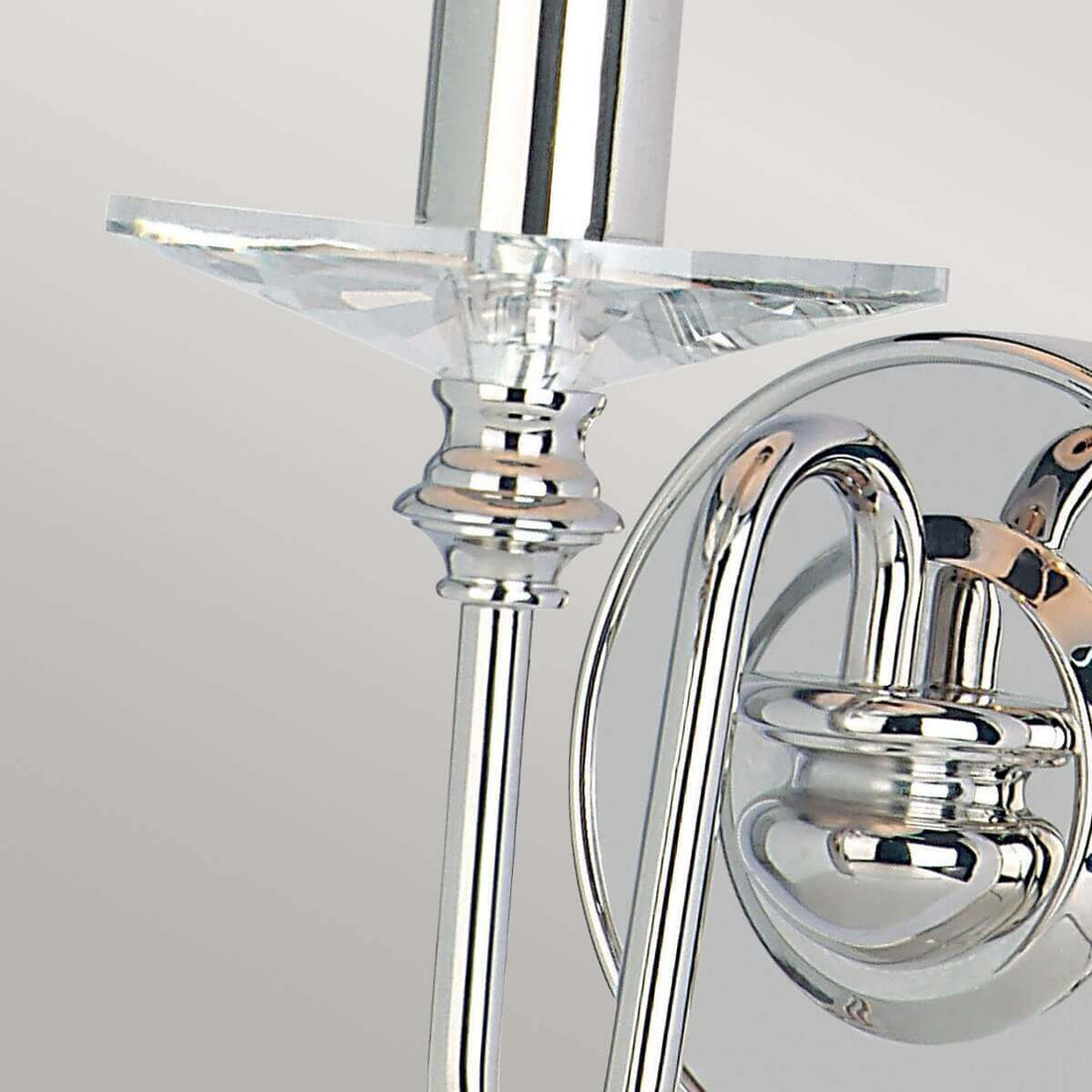 Applique murale Finsbury Park nickel poli, verre