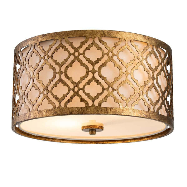 Plafonnier Arabella 2 lumières doré