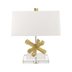 Lampe à poser Jackson Square dorée et crème