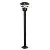 Lampadaire extérieur Helsingor noir, H 100 cm