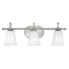Applique murale Blythe 3 lumières chromée, verre