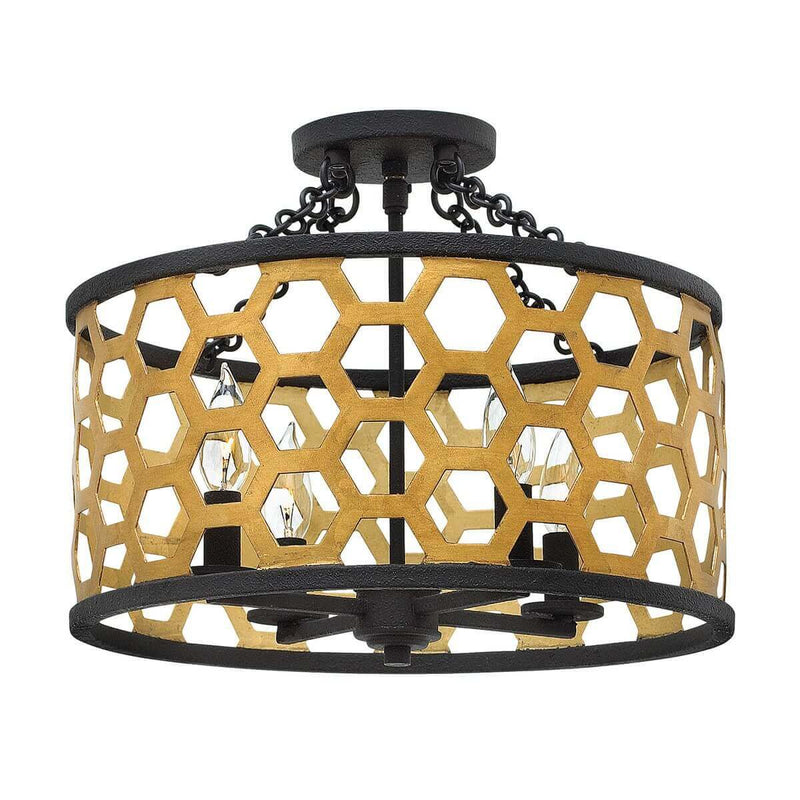 Plafonnier Felix 4 lumières doré