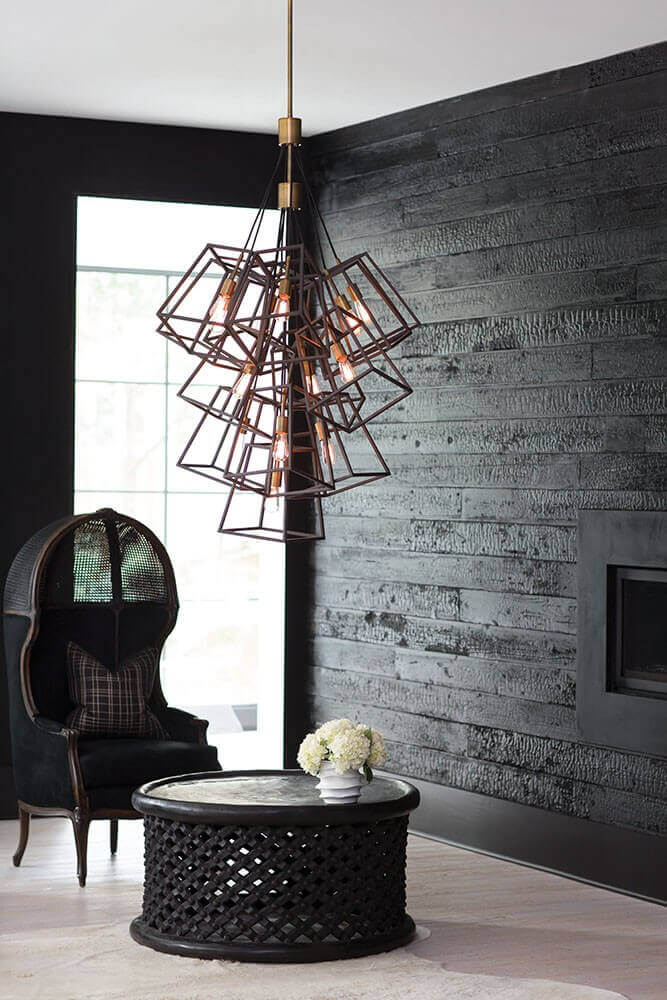 Lustre Fu Lighton 13 lumières bronze