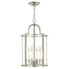 Suspension Gentry 6 lumières nickel poli, verre