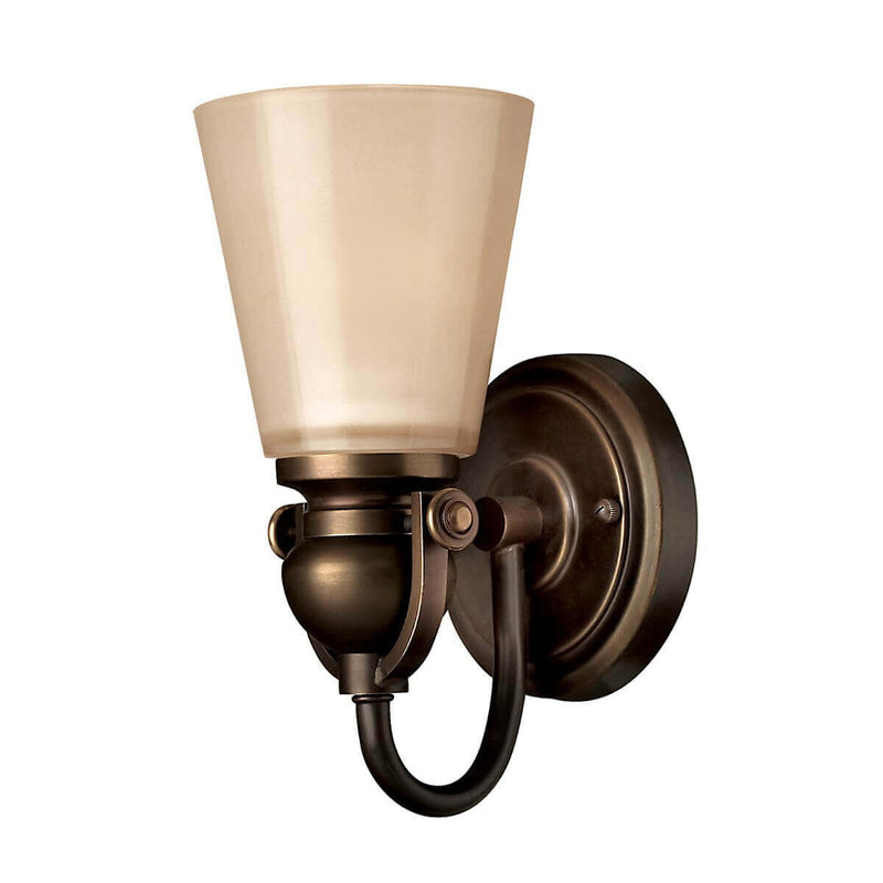 Applique murale Mayflower bronze, verre