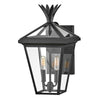 Applique extérieure Palma 2 lumières noire, verre