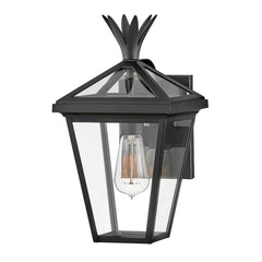 Applique extérieure Palma noire, verre