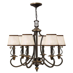 Lustre Plymouth 6 lumières bronze