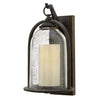 Applique extérieure Quincy bronze, verre, H 42,5 cm