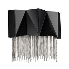 Applique murale Zuma 3 lumières noire et argentée