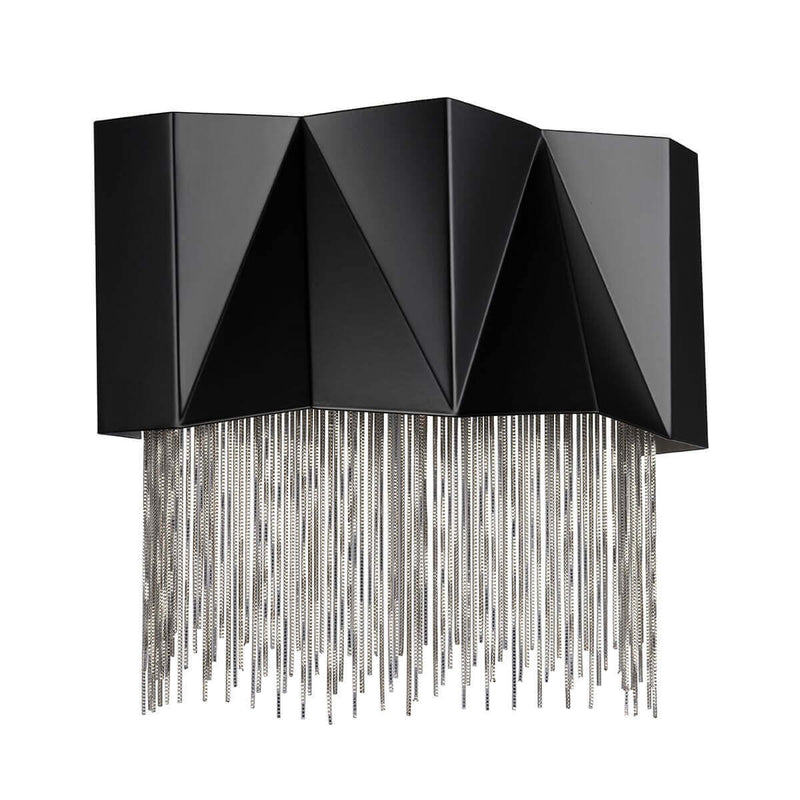 Applique murale Zuma 3 lumières noire et argentée