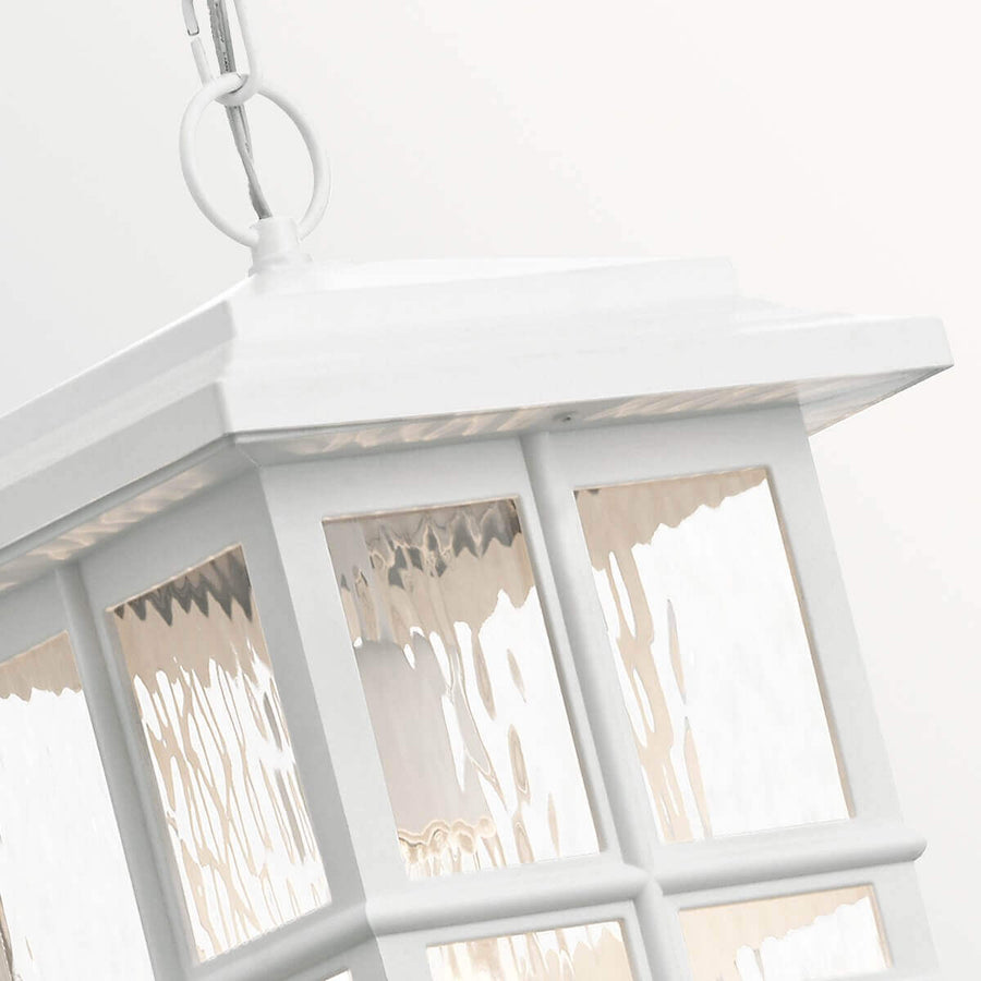 Suspension extérieure Beacon Square blanche, verre