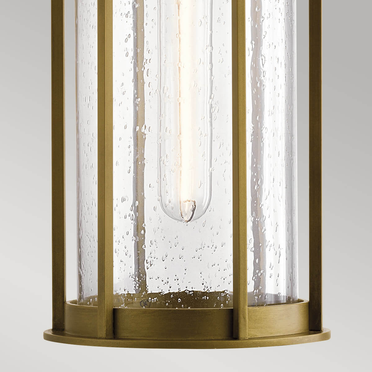 Suspension extérieure Camillo bois et laiton, verre