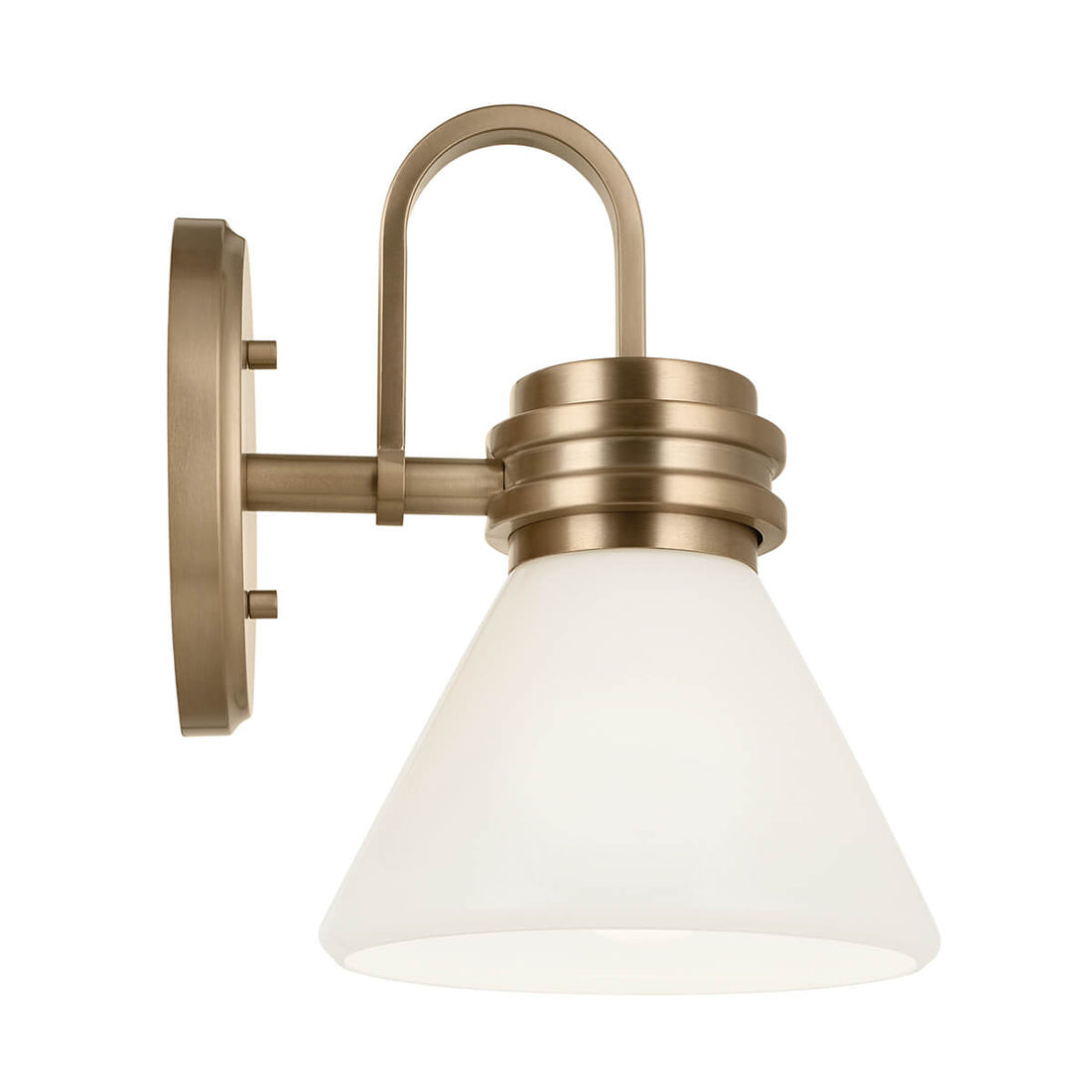 Applique murale Farum bronze et blanche, verre