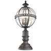 Lampadaire extérieur Halleron 3 lumières, verre