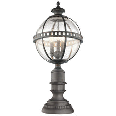Lampadaire extérieur Halleron 3 lumières, verre