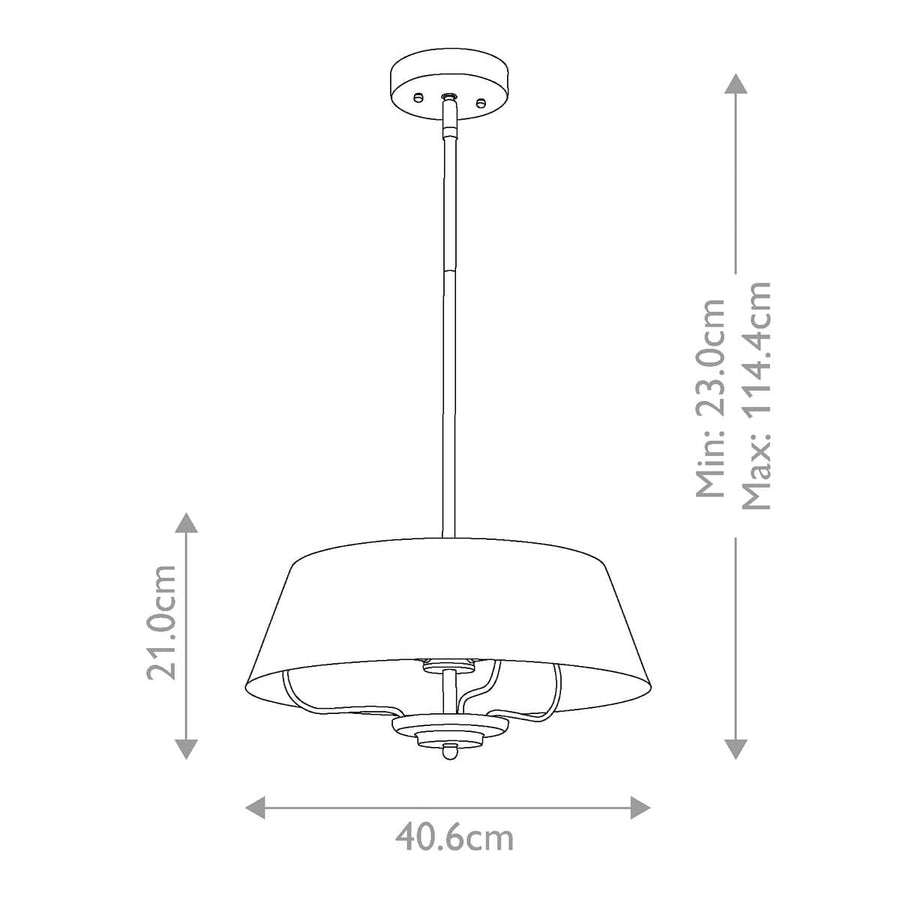 Suspension Luella 3 lumières bois et laiton, verre