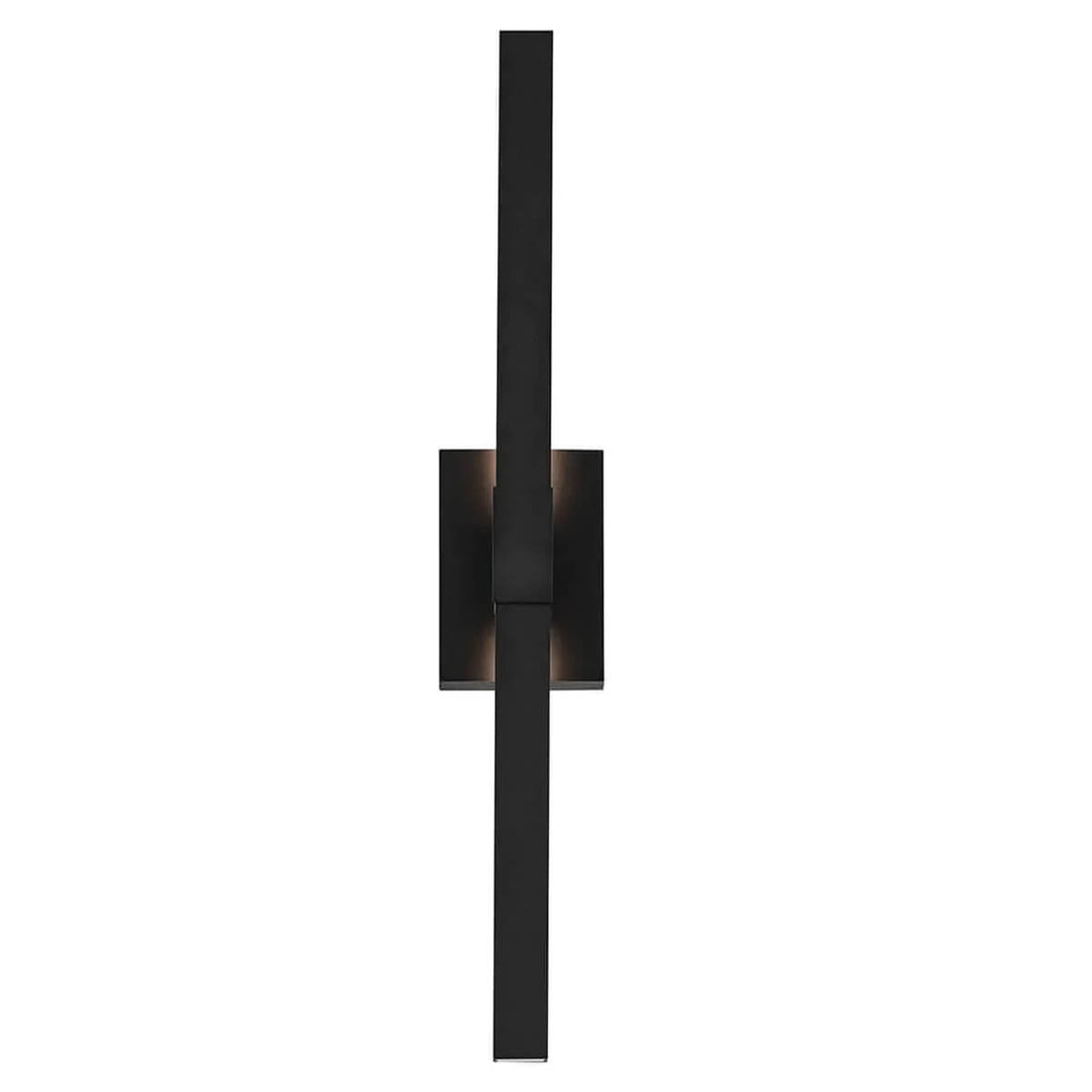 Applique extérieure Nocar noire, verre, H 76,2 cm