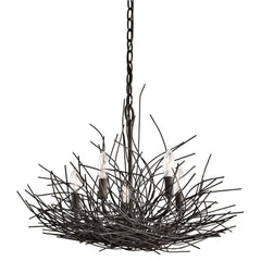 Lustre Organique 5 lumières bronze