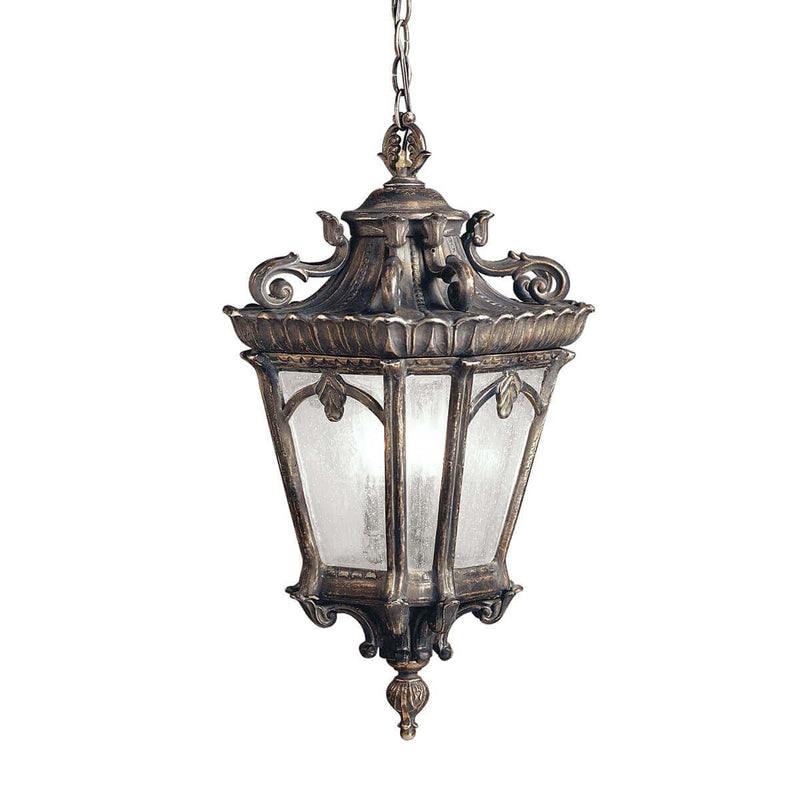 Suspension extérieure Tournai 4 lumières, verre