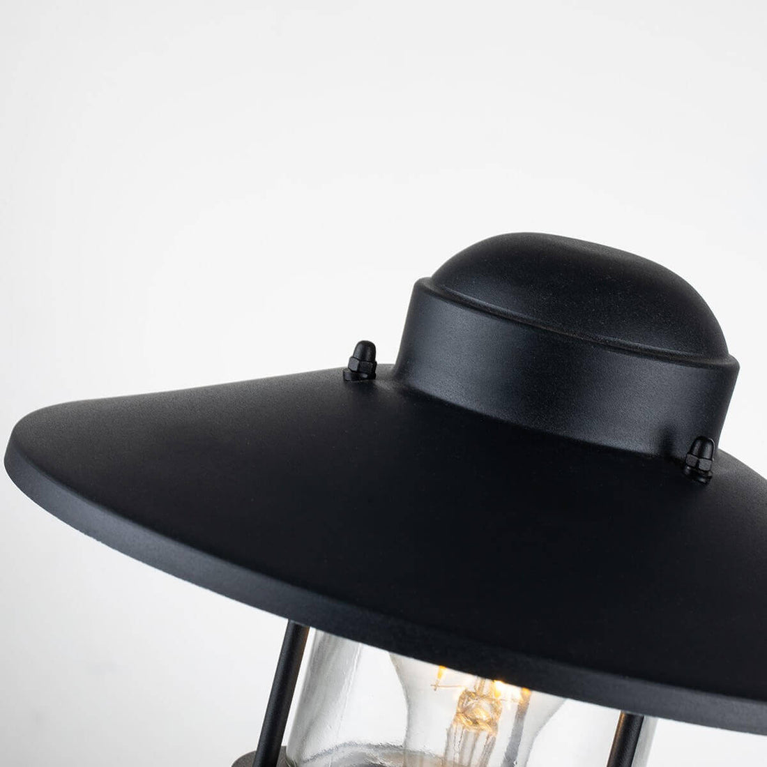 Lampadaire extérieur noir, H 31,8 cm
