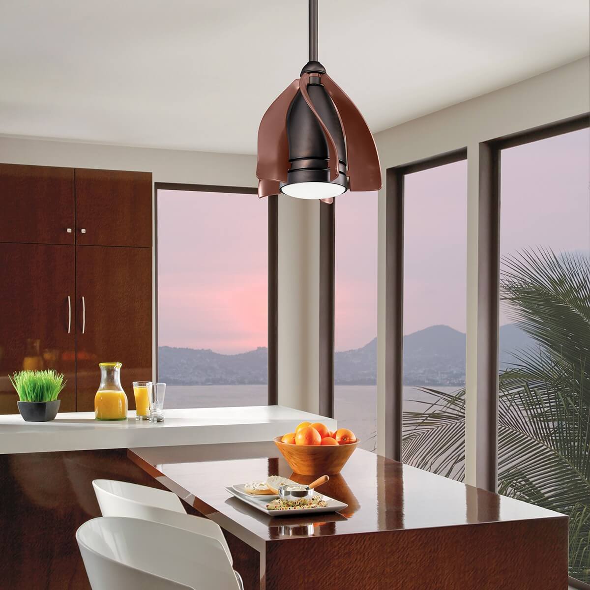 Ventilateur de plafond lumineux Terna bronze