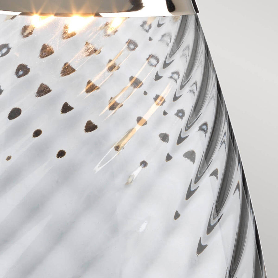 Lampe à poser Lena fumée, verre, H 74 cm