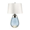 Lampe à poser Lena bleu et grise, verre, H 60,5 cm