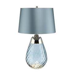 Lampe à poser Lena bleu, verre, H 60,5 cm