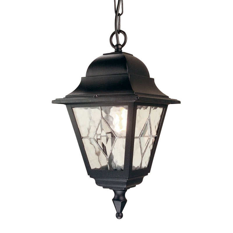 Suspension extérieure Norfolk noire, verre