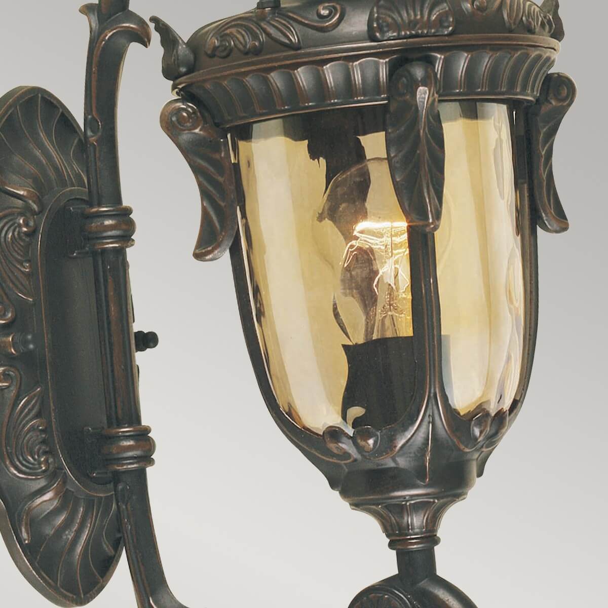 Applique extérieure Philadelphia bronze, verre, H 43 cm (PH1-S-OB)