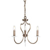 Lustre Pimlico 3 lumières bronze, cristal