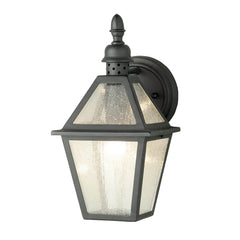 Applique extérieure Polruan noire, verre