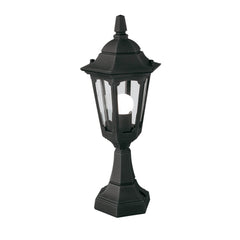 Lampadaire extérieur Parish noir, verre, H 45 cm