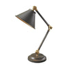 Lampe à poser Provence Element grise foncé et laiton vieilli