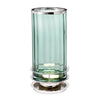 Lampe à poser Arno nickel poli et verte, verre